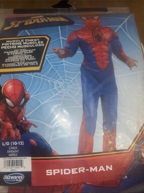 Marvel Spider-Man Kids Muscle Chest Costume - Red & Blue